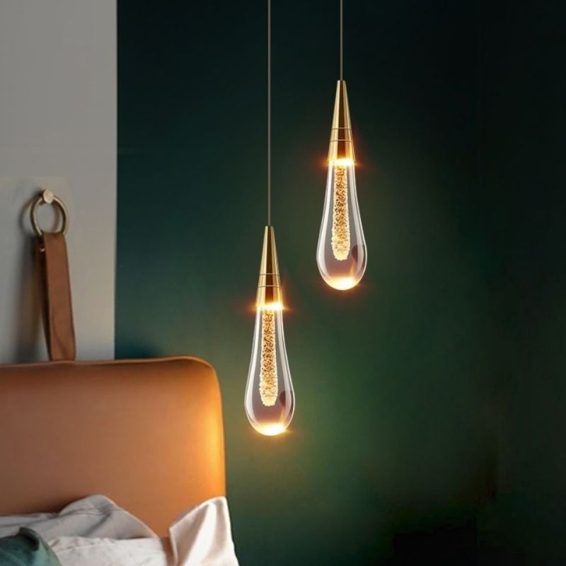 Aroven Suspension Goutte Design Doré Salon-Luire