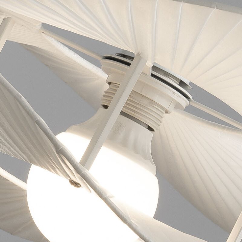 Lirixor Moderne LED Suspension Métal Tissu Salon-Luire