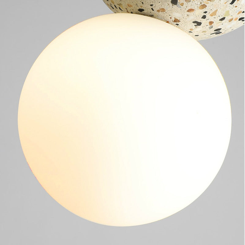 Luoxa Luminaires Suspensions Globe Moderne Pierre/Verre Rose/Gris/Noir/Blanc Salon-Luire