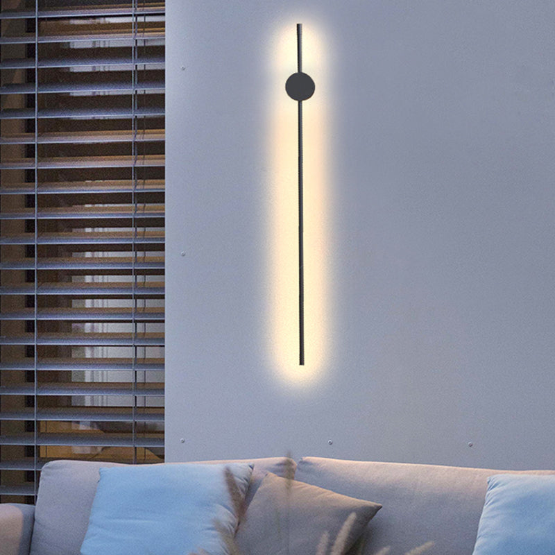 Kirixen Applique Murale Intérieure Minimaliste Linéaire LED. Métal. Noir.-Luire