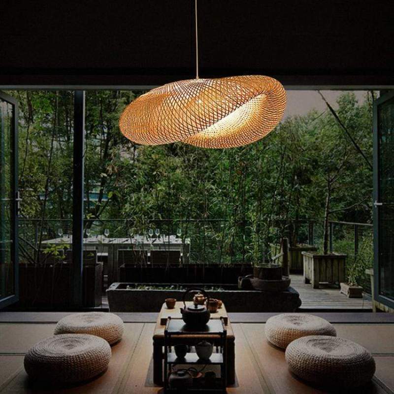 Kareno Suspension Nuage Bohème. Bambou. Bois. Salon-Luire
