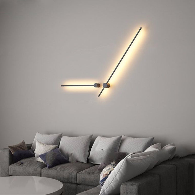Kirixen Applique Murale Intérieure Minimaliste Linéaire LED. Métal. Noir.-Luire