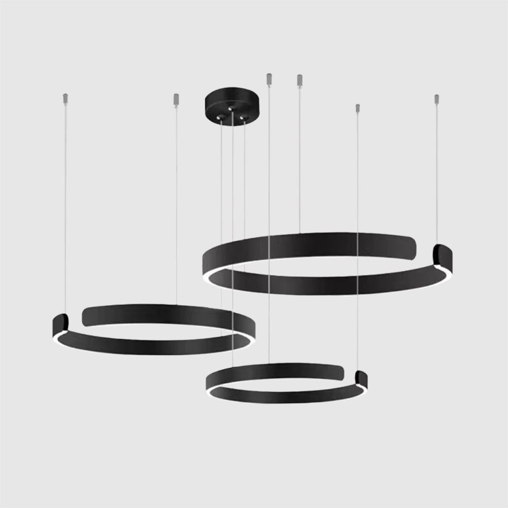 Ravelin Suspension Cercle Noir/Or Rose Salon/Chambre à Coucher-Luire