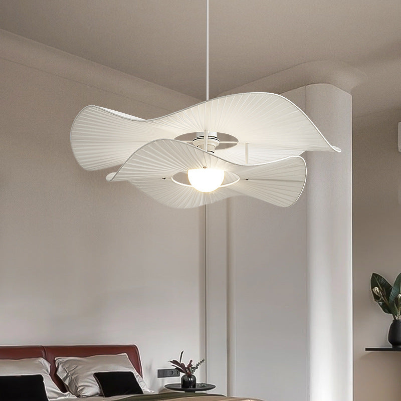 Lirixor Moderne LED Suspension Métal Tissu Salon-Luire