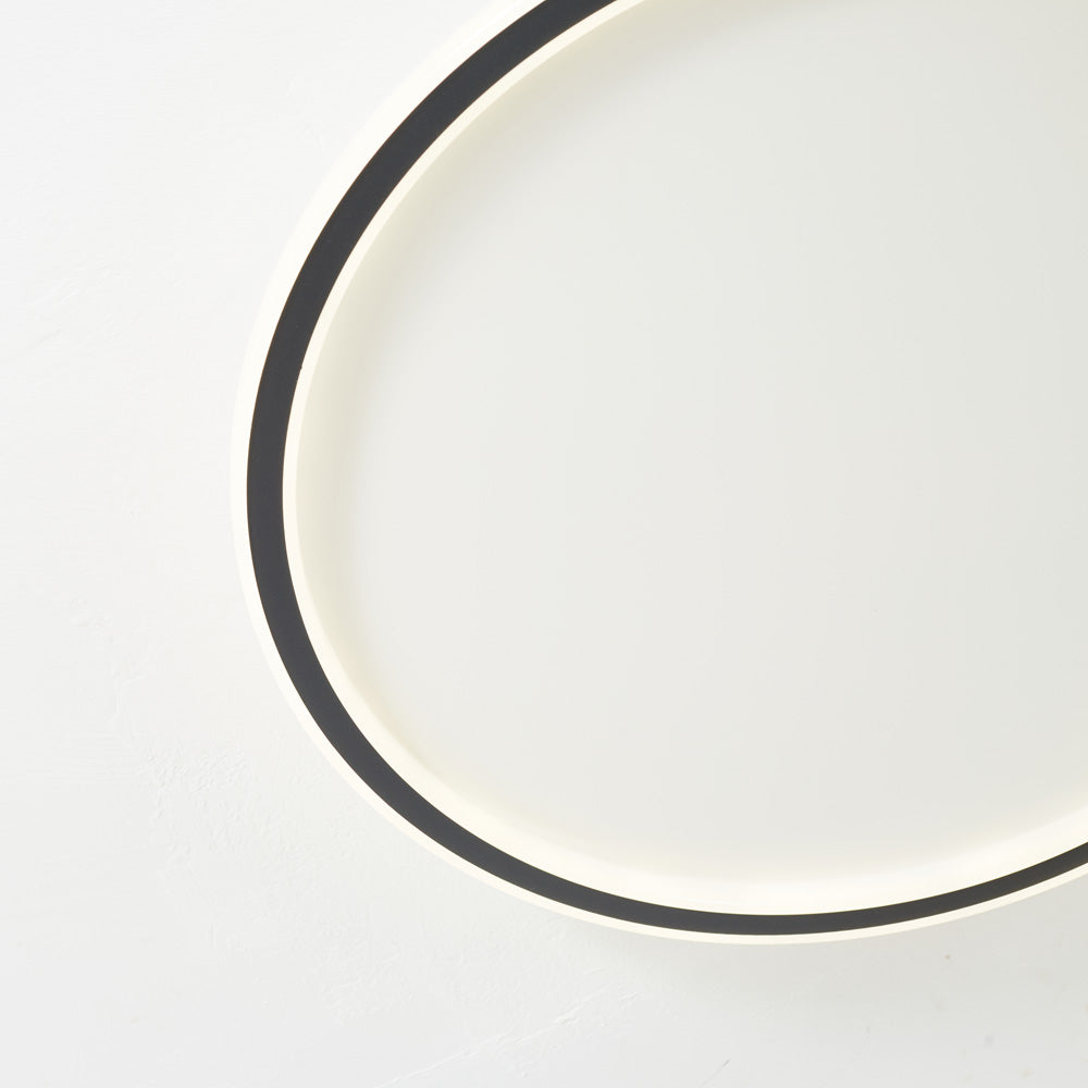 Eluxor Plafonnier Rond ModerneBlanc/Noir. Salon-Luire