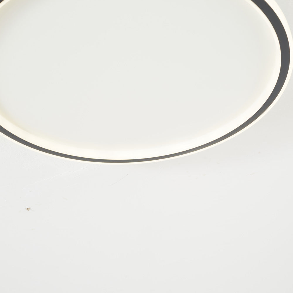 Eluxor Plafonnier Rond ModerneBlanc/Noir. Salon-Luire