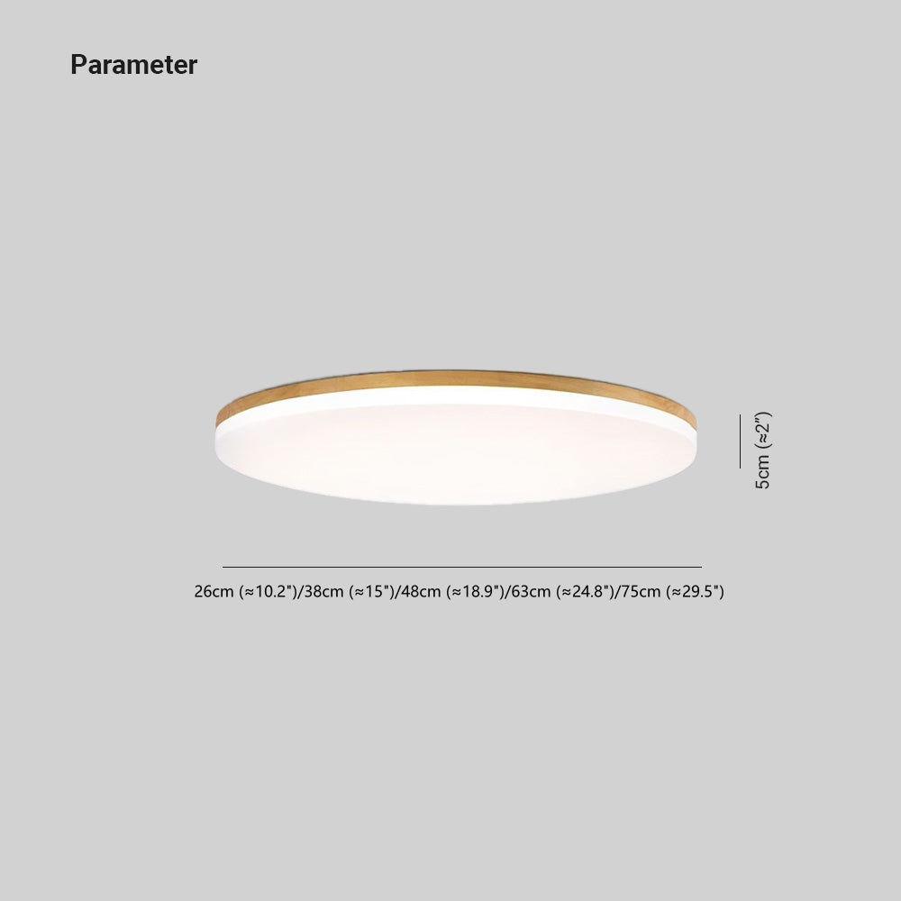 Evenor Plafonnier LED Grande Rond Moderne Bois-Luire