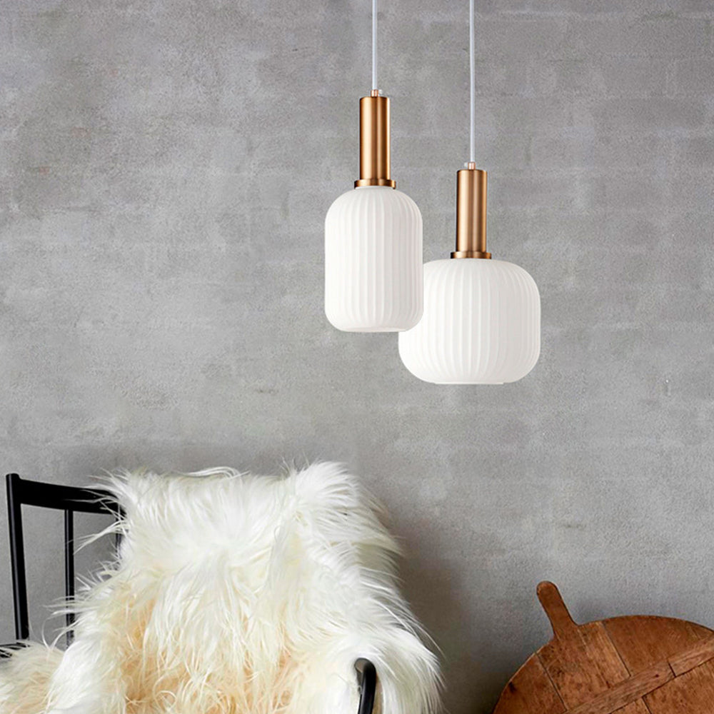 Orinor Luminaires Suspensions Cylindre Moderne Blanc-Luire