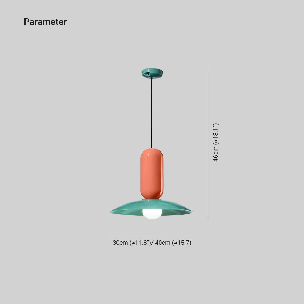 Vevelor Suspension Dôme Moderne. Metal. Vert/Blanc/Orange. Salon-Luire