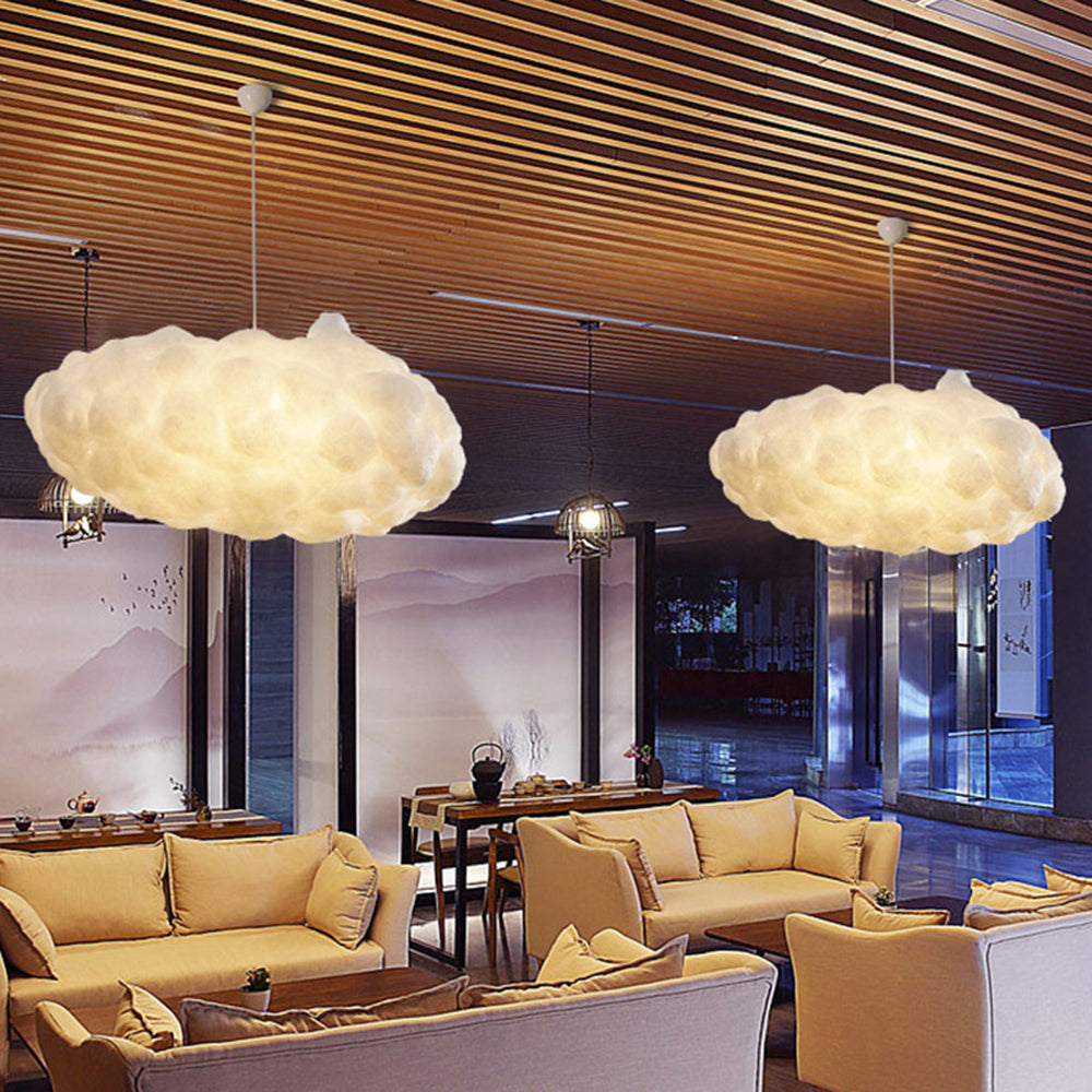 Sorexor Suspension Nuage Art Deco Blanc Salon/Chambre à Coucher-Luire