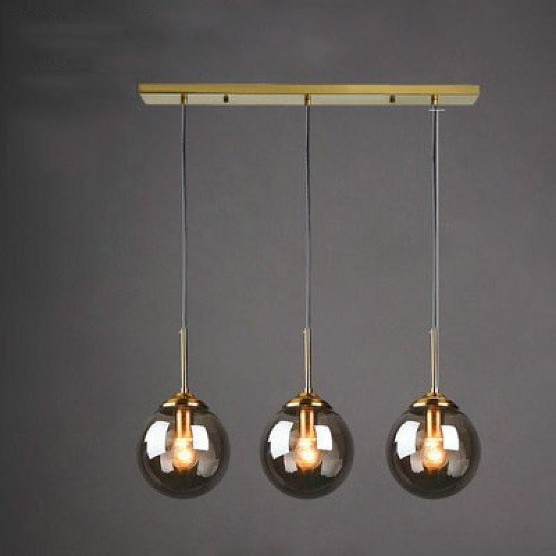 Mavar Luminaires Suspension Verre Transparent Ambre-Luire