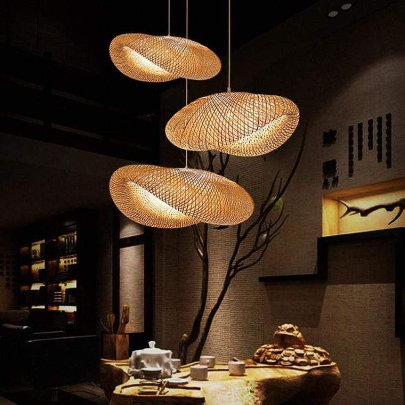 Kareno Suspension Nuage Bohème. Bambou. Bois. Salon-Luire