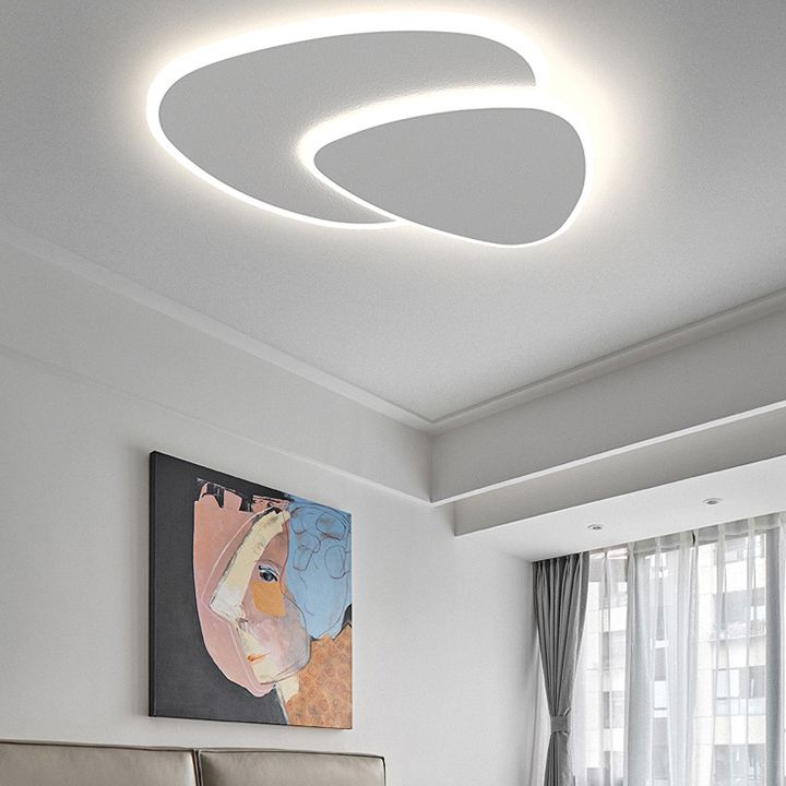 Seronix Plafonnier Triangle Moderne Blanc Salon-Luire