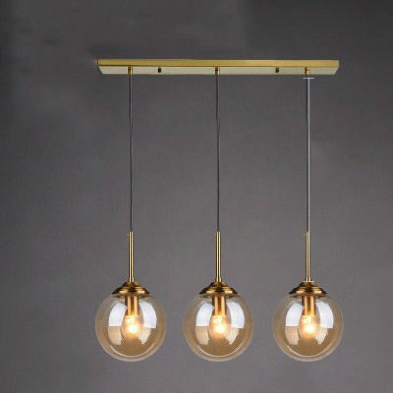 Mavar Luminaires Suspension Verre Transparent Ambre-Luire