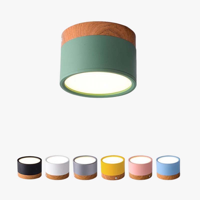 Lumex Petit Plafonnier Led Multicolor Bois Nordique. Couloir-Luire