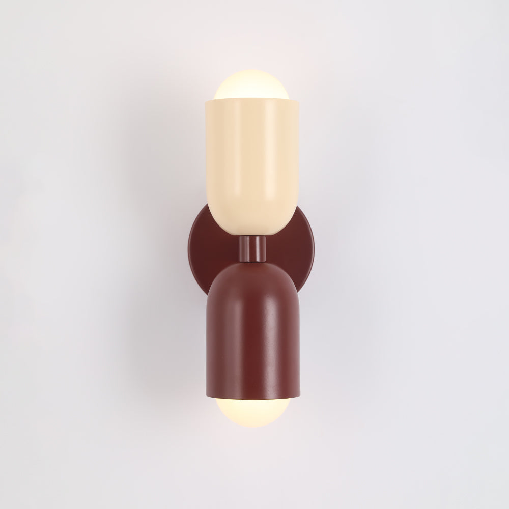 Zareno Applique Murale Cylindre Scandinave Métal Coloré Salon-Luire