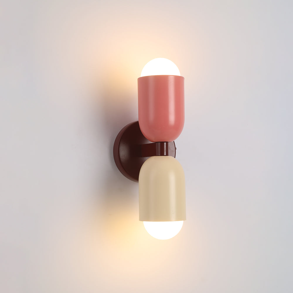 Zareno Applique Murale Cylindre Scandinave Métal Coloré Salon-Luire