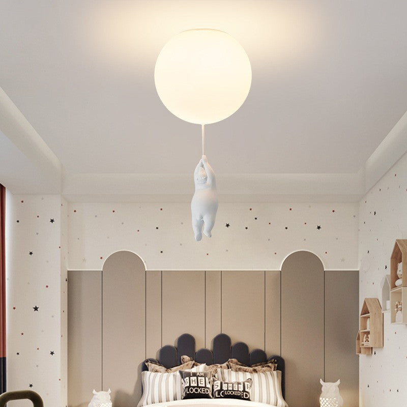 Novenel Bear Balloon Suspension/ Plafonnier Ballon Moderne Résine Chambre-Luire