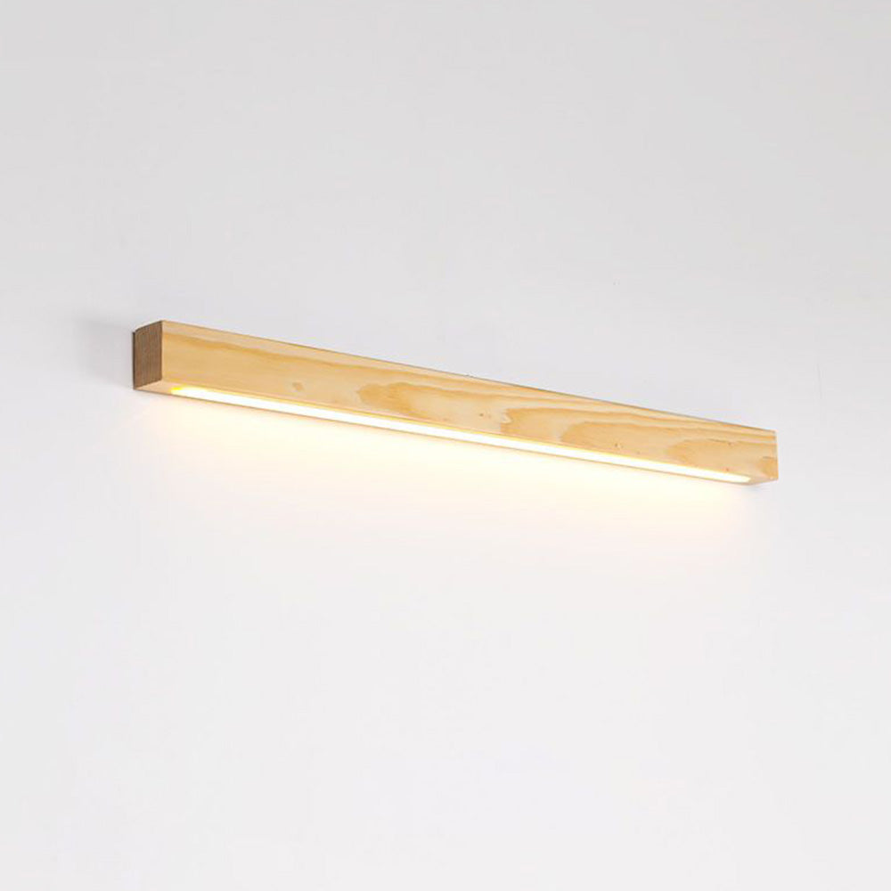 Lunexor Applique Murale Linéaire Minimaliste Bois Marron/Bois Chambre-Luire