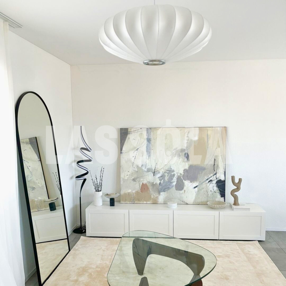 Eronar Suspension Vintage. Métal/Tissu. Blanc. Bar-Luire