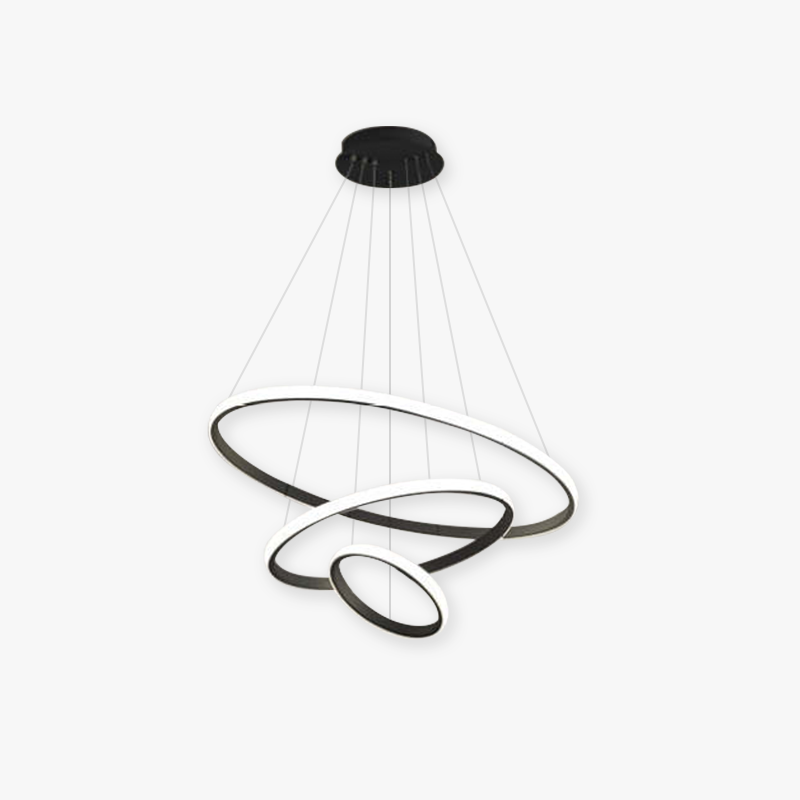 Sorinex Suspension Anneau Moderne Noir/Blanc/Doré. Salon-Luire