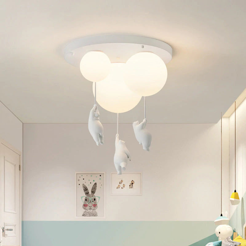 Novenel Bear Balloon Suspension/ Plafonnier Ballon Moderne Résine Chambre-Luire