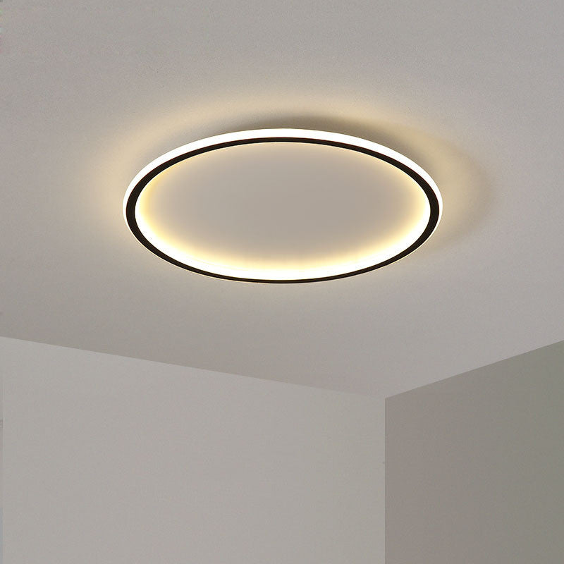 Eluxor Plafonnier Rond ModerneBlanc/Noir. Salon-Luire