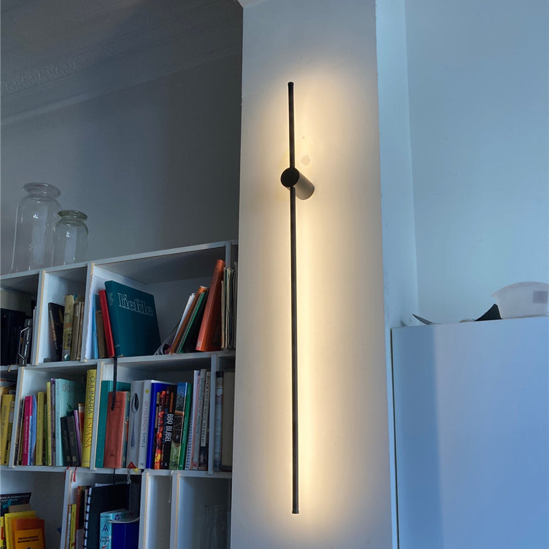 Kirixen Applique Murale Intérieure Minimaliste Linéaire LED. Métal. Noir.-Luire