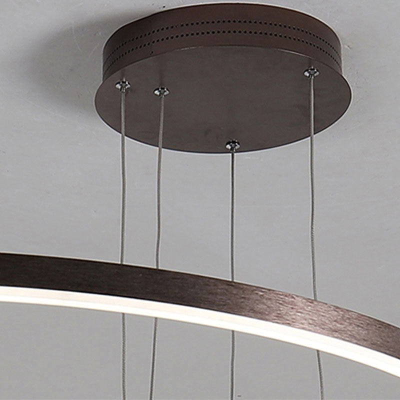 Zorin Suspension Anneau Moderne Métal Noir/Doré/Café Salon-Luire