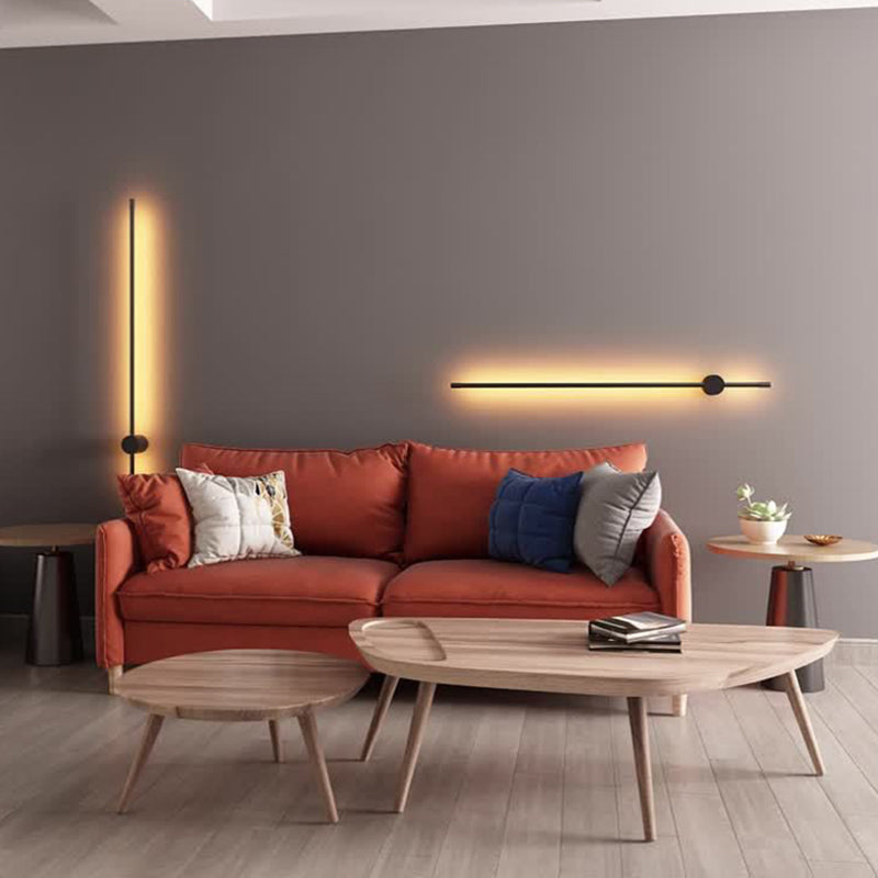 Kirixen Applique Murale Intérieure Minimaliste Linéaire LED. Métal. Noir.-Luire