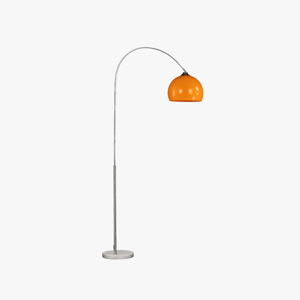 Mira Lampadaire Dôme Moderne Métal/Marbre/Acrylique Blanc/Orange Salon-Luire