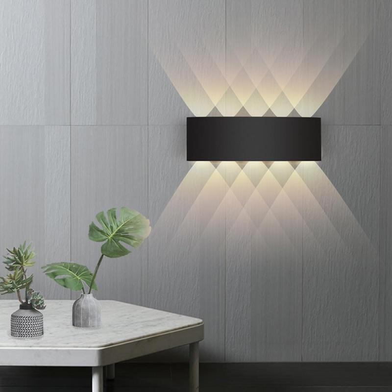 Korinex Applique Murale Rectangulaire Moderne Noir/Blanc. Corridor-Luire