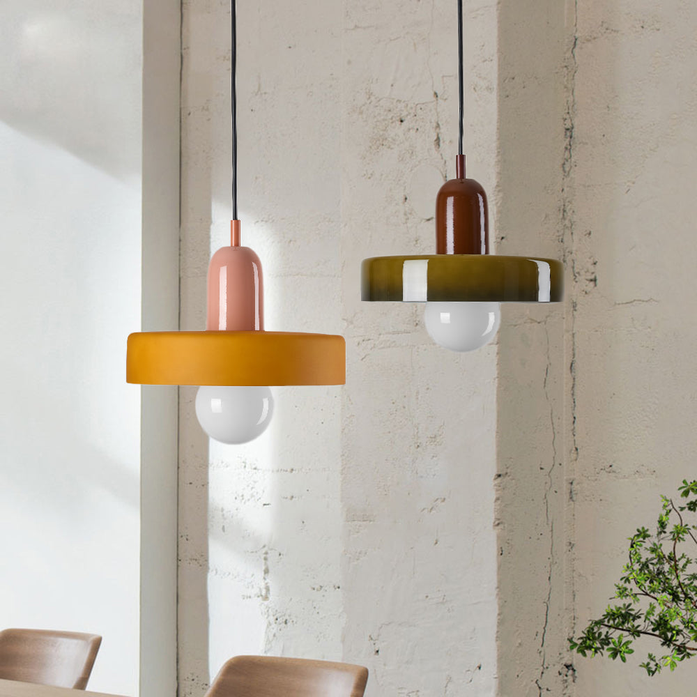 Ravelix Suspension Ronde Vintage Verre Salon-Luire