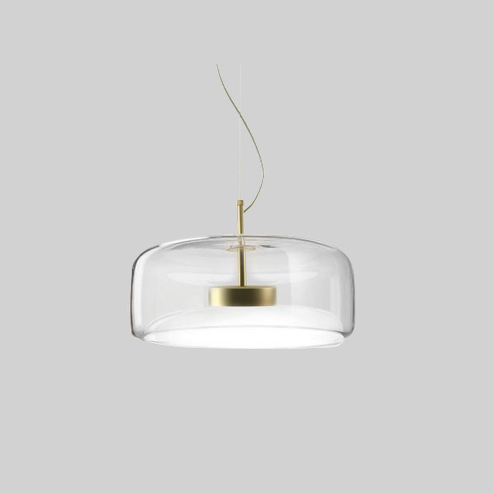 Davelix Suspension Cylindre Moderne Verre. Claire/Grise Fumée/Ambre-Luire