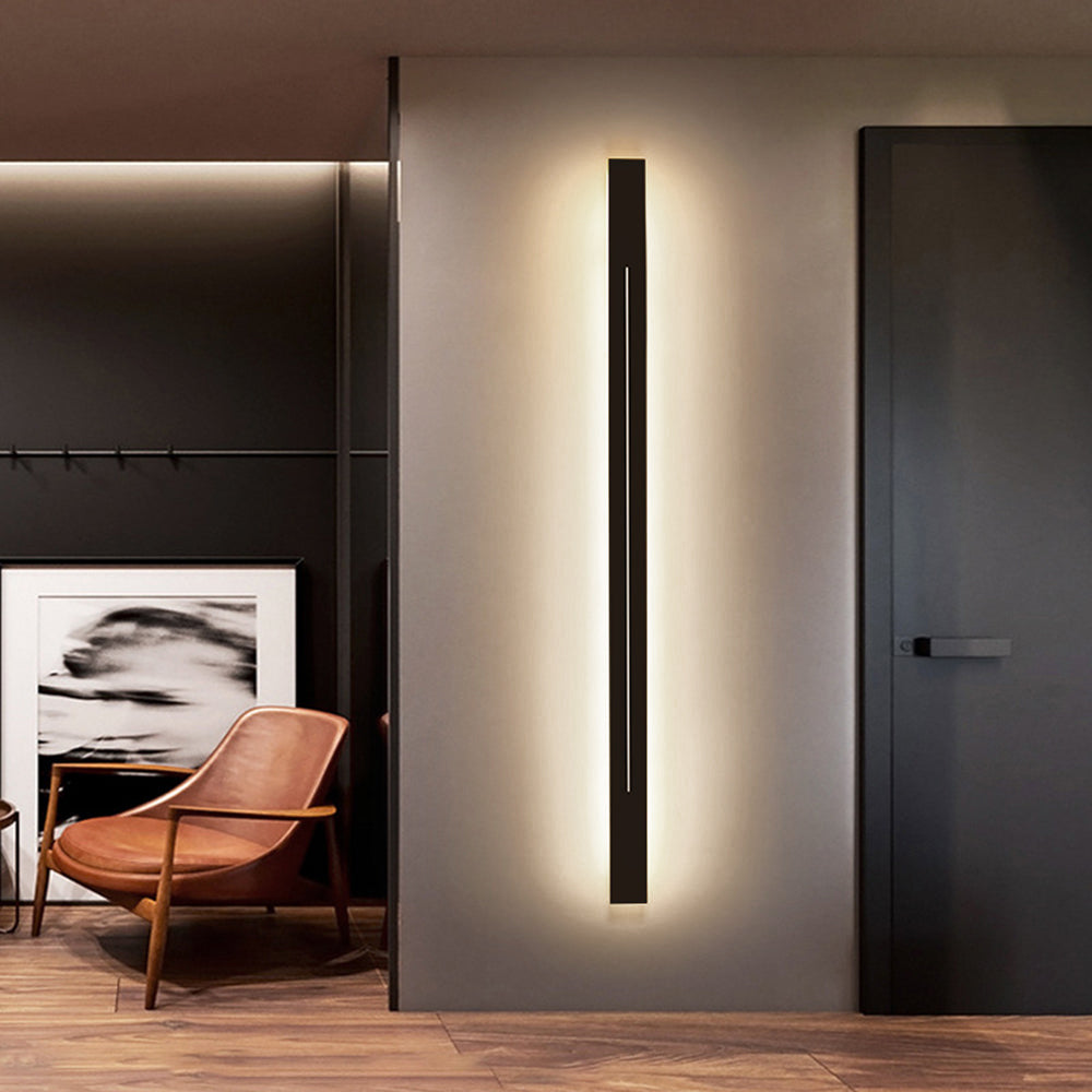 Avin Applique Murale Linéaire Simple Noir/Or Salon-Luire