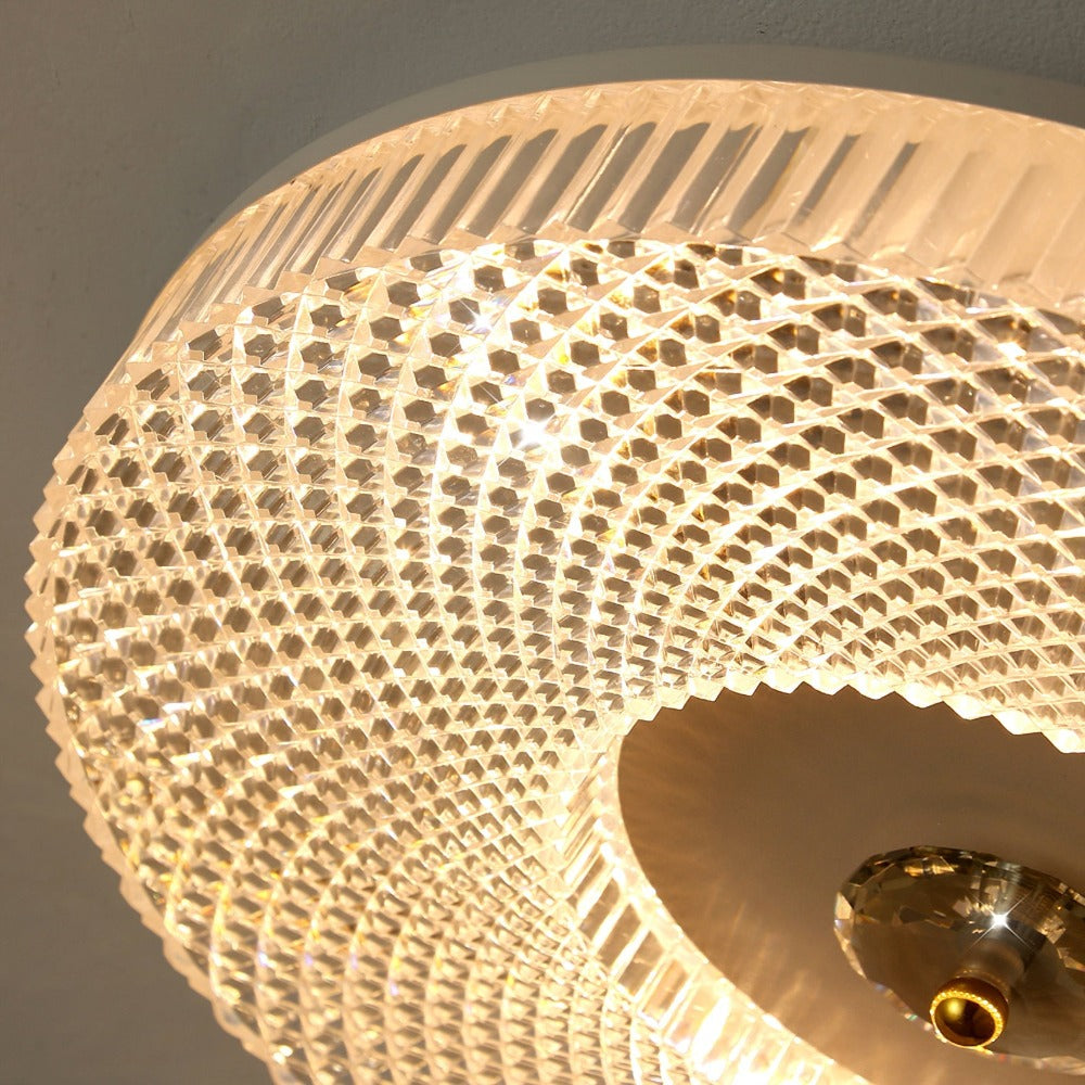 Kivin Plafonnier Moderne Rond LED Blanc/Doré/Noir Chambre à Coucher-Luire