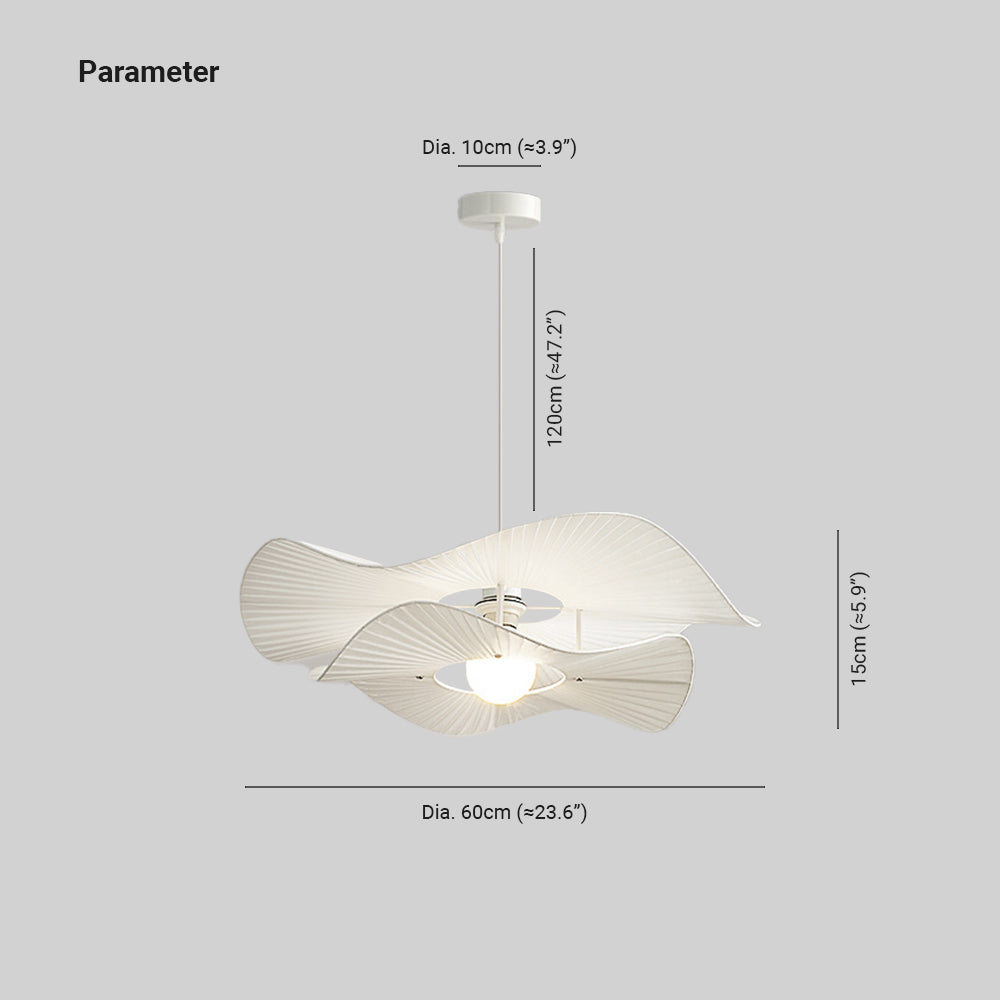 Lirixor Moderne LED Suspension Métal Tissu Salon-Luire