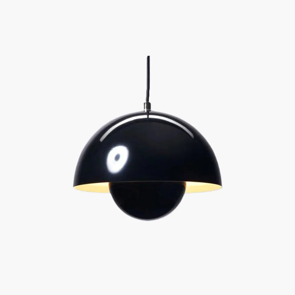 Tareno Suspension Ronde Moderne. Métal. Noir/Blanc/Rouge/Jaune-Luire