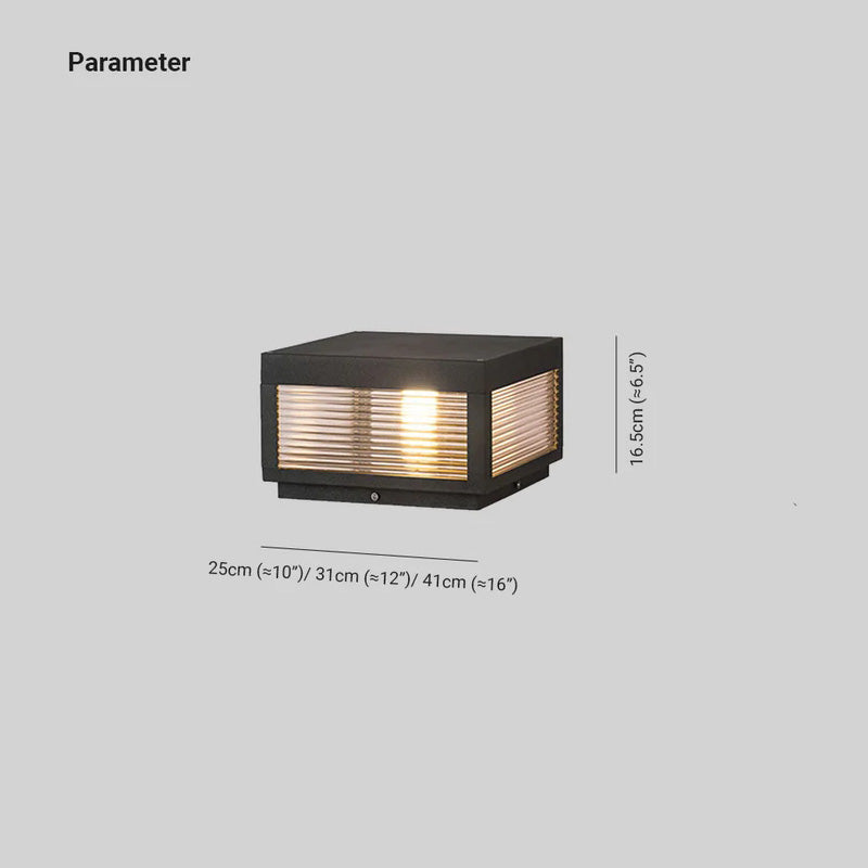 Eminex Lampe de Poteau avec Rayures Horizontales-Luire