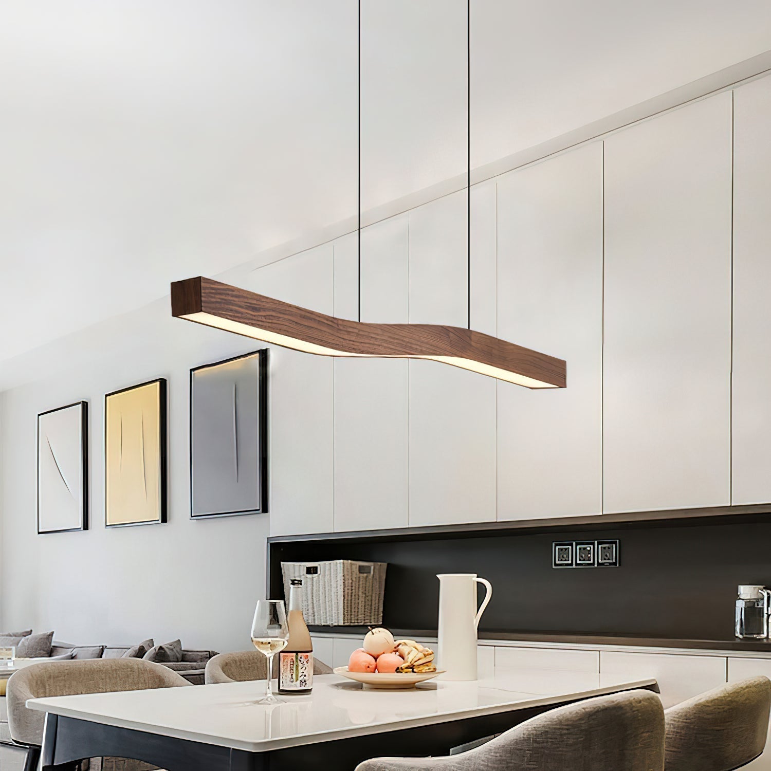 Ylen Suspension Nordique en Bois pour Salon-Luire