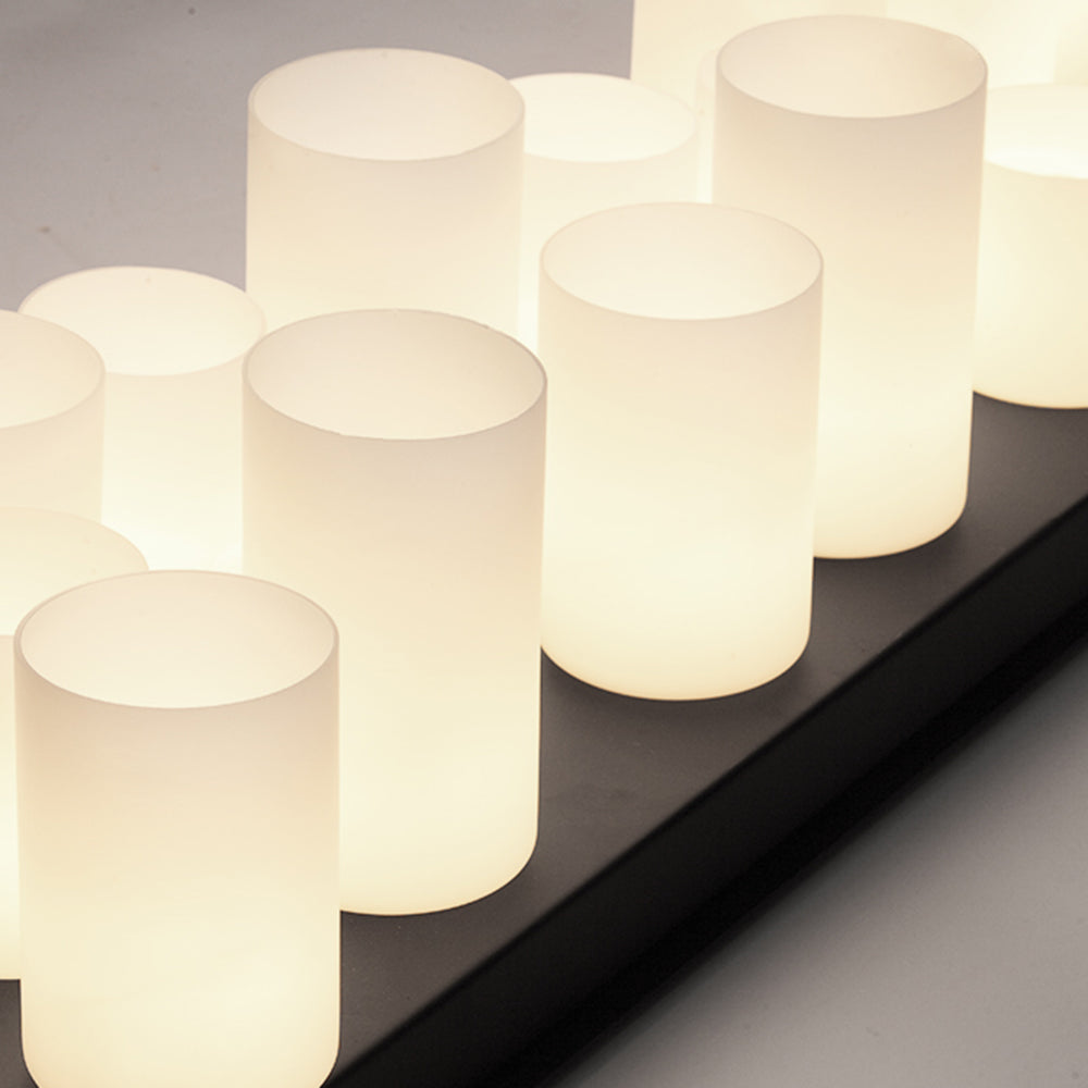 Silva Suspension Cylindre Moderne, Métal/Verre, Blanc/Noir, Restaurant/Bar-Luire