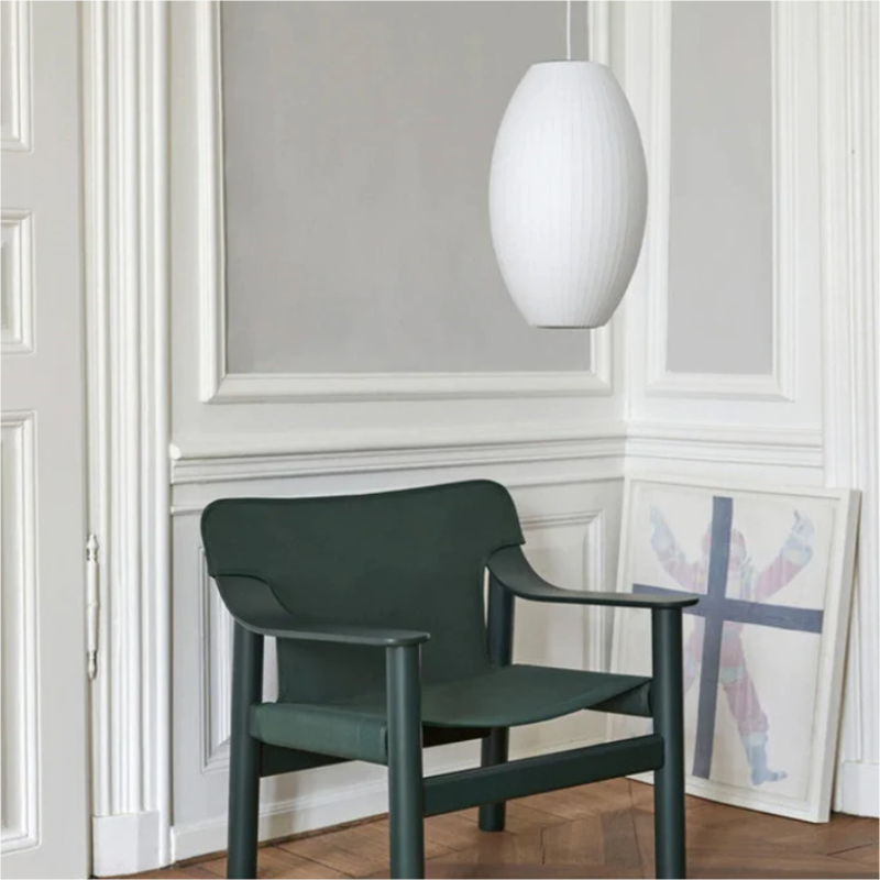 Eronar Suspension Vintage. Métal/Tissu. Blanc. Bar-Luire