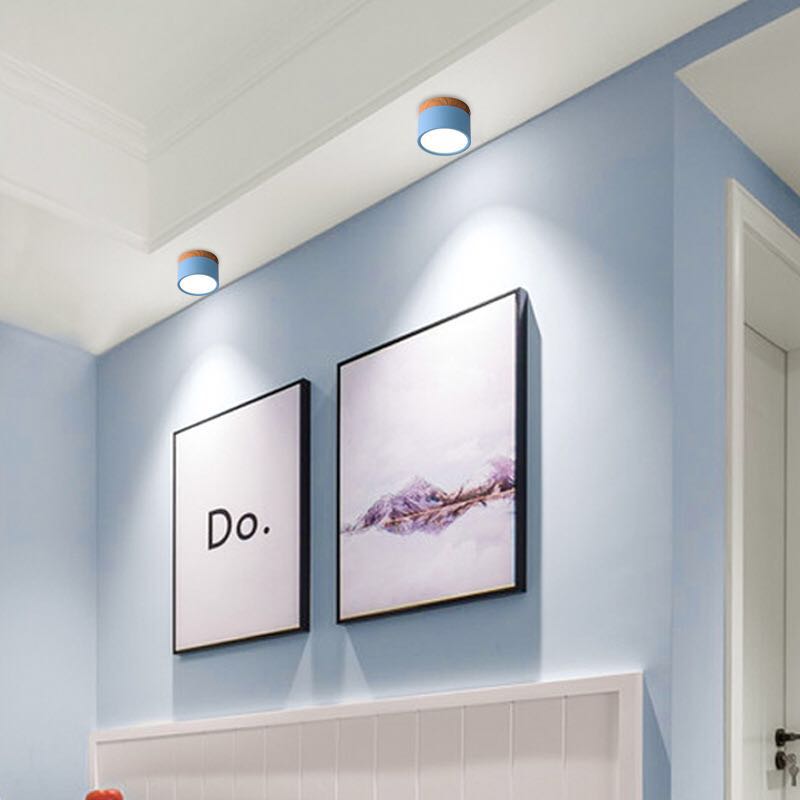 Lumex Petit Plafonnier Led Multicolor Bois Nordique. Couloir-Luire