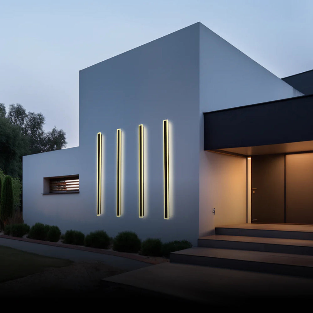 Rivin Moderne LED Applique Murale Extérieure Noir-Luire