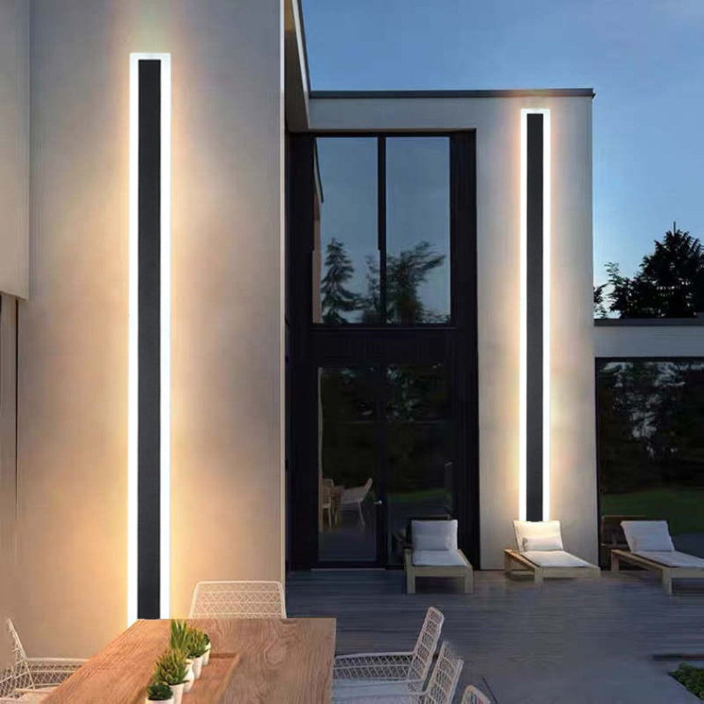 Rivin Moderne LED Applique Murale Extérieure Noir-Luire