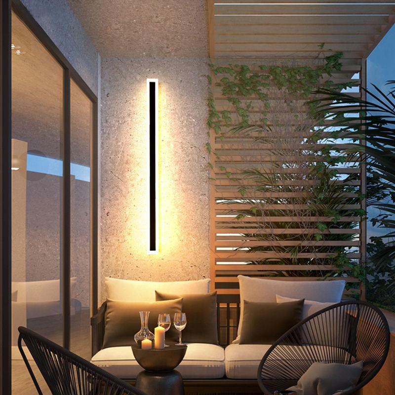 Rivin Moderne LED Applique Murale Extérieure Noir-Luire