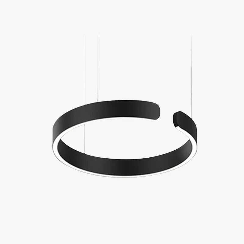 Ravelin Suspension Cercle Noir/Or Rose Salon/Chambre à Coucher-Luire