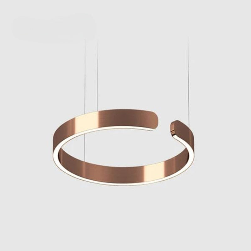 Ravelin Suspension Cercle Noir/Or Rose Salon/Chambre à Coucher-Luire