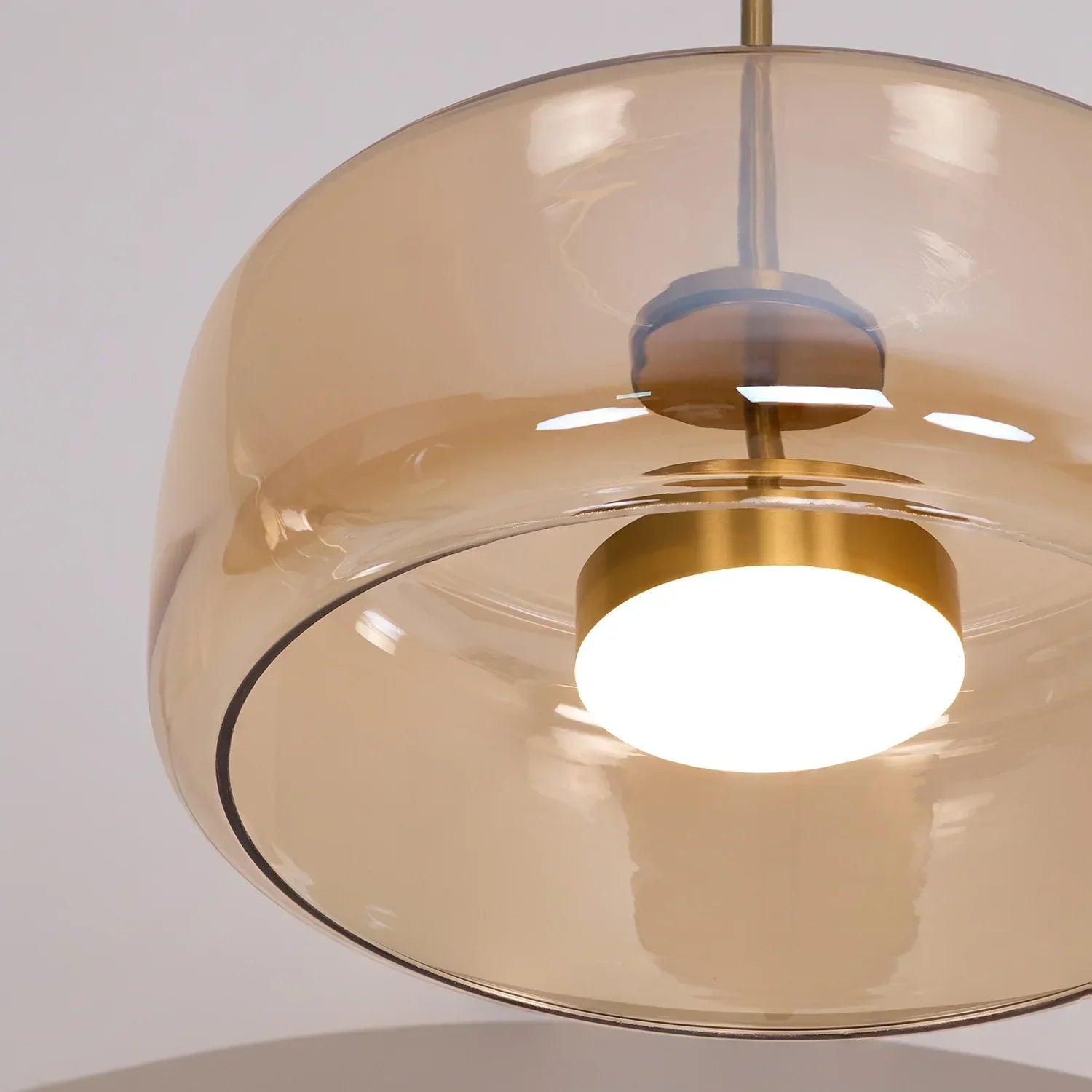 Davelix Suspension Cylindre Moderne Verre. Claire/Grise Fumée/Ambre-Luire