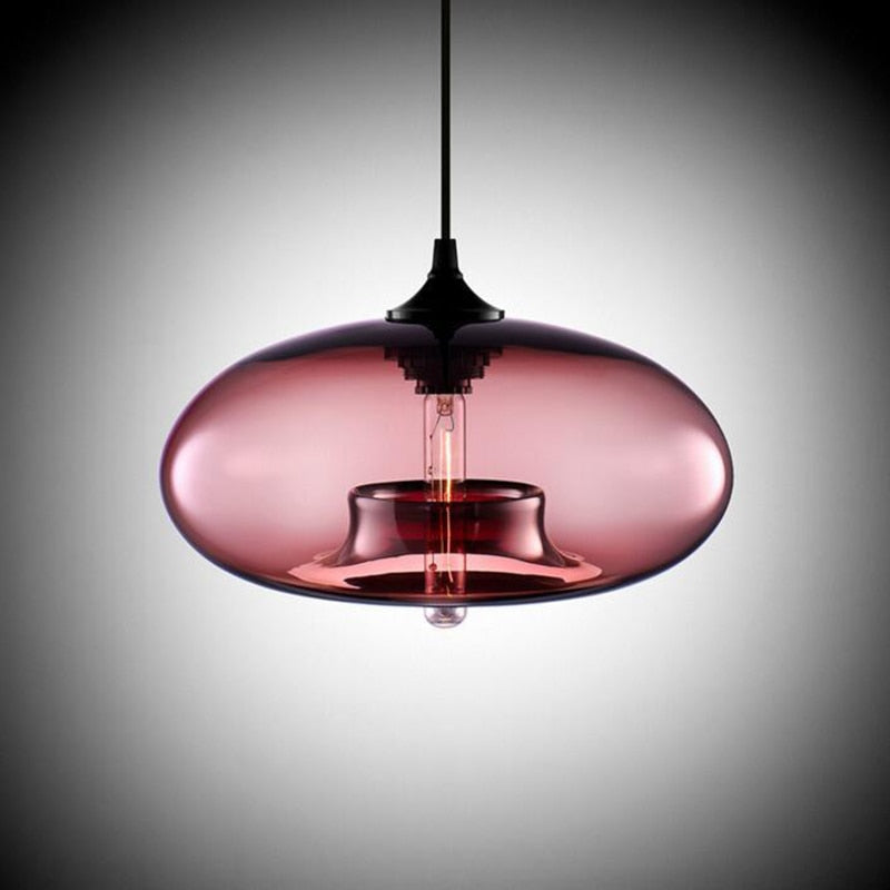 Nostel Lampes Suspendues en Verre Modernes Nordiques Chambre à Coucher-Luire